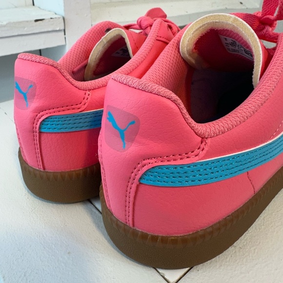 Puma Club II Era Sneakers Women’s Size 8.5 Hot Pink Blue Like New Street - Picture 4 of 10